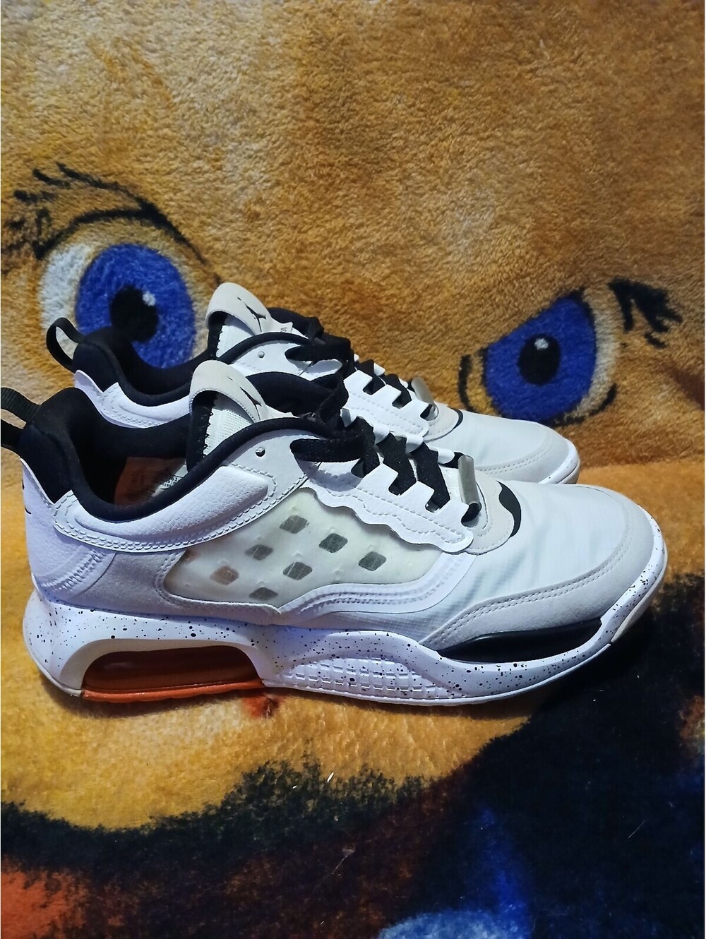 Nike Air Jordan Sneakers Size 7Y White Black Orange